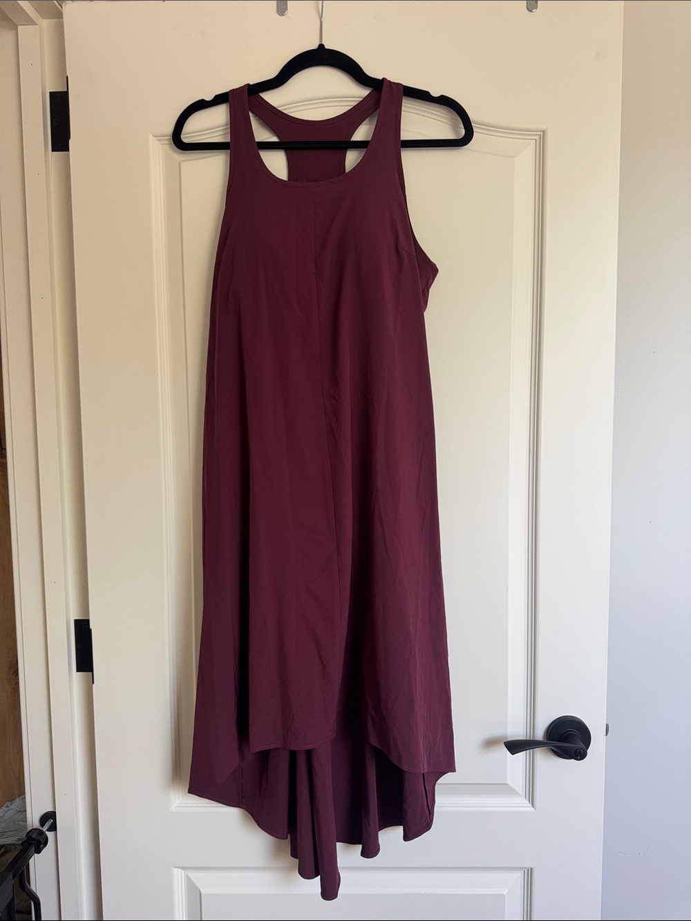 HALARA Racerback High-Low Dress in Burgundy